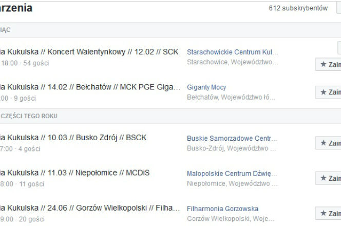 Kukulska koncerty