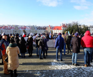 Protest antyszczepionkowców w Lublinie. Początek był przerażający