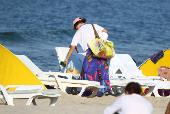 Anna Czartoryska-Niemczycka na plaży