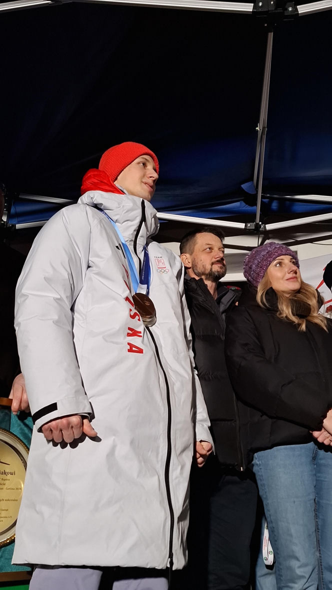 Powitanie Kacpra Tomasiaka w Bystrej 18.02.2026