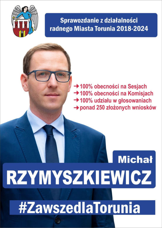 Radny Michał Rzymyszkiewicz z Torunia nie opuścił żadnej sesji i żadnego głosowania. Od 14 lat ma stuprocentową frekwencję