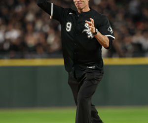 Robert Lewandowski na meczu baseballa Chicago White Sox