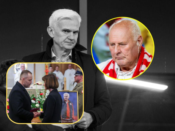 Karol Nawrocki na pogrzebie Jacka Magiery. Jan Tomaszewski poruszony jednym gestem