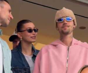Justin i Hailey Bieber na meczu USA - Paragwaj
