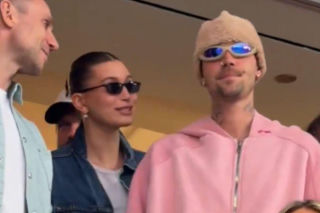 Justin i Hailey Bieber na meczu USA - Paragwaj