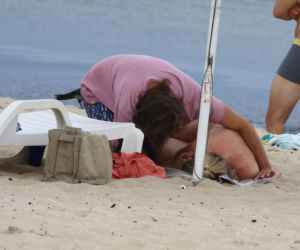 Małgorzata Ohme na plaży