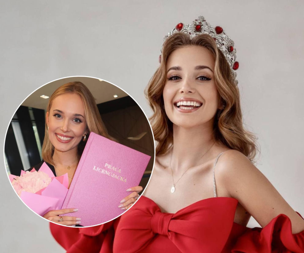 Miss Polski Oliwia Mikulska w koronie, a na miniaturze z pracą licencjacką. O jej sukcesach przeczytasz w serwisie Eska.