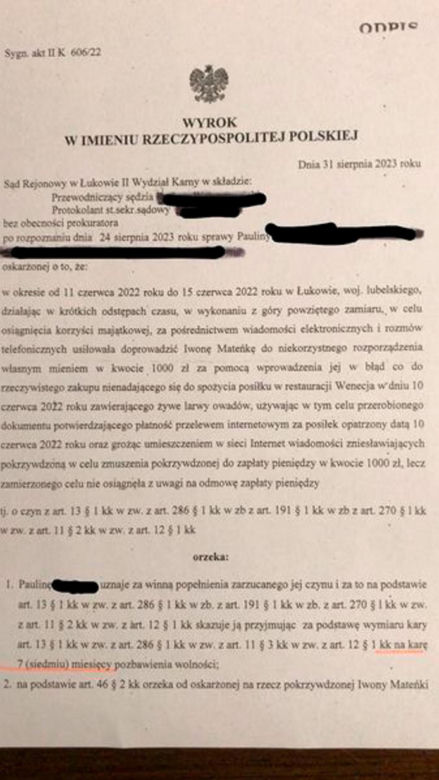 Łuków. Paulina chciała forsę za milczenie. Właścicielka restauracji przeżyła horror. Zamknęła lokal, ludzie poszli na bruk