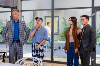 Pierwsza miłość, odcinek 4273: Oskar (Filip Gurłacz), Kalina (Magdalena Wieczorek), Artur (Łukasz Płoszajski), Brian (Dominik Rybiałek)