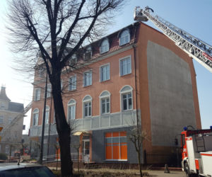 Pali się budynek Panoramy Leszczyńskiej w Lesznie