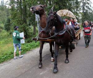 Protesty przeciwko konnemu transportowi nad Morskim Okiem