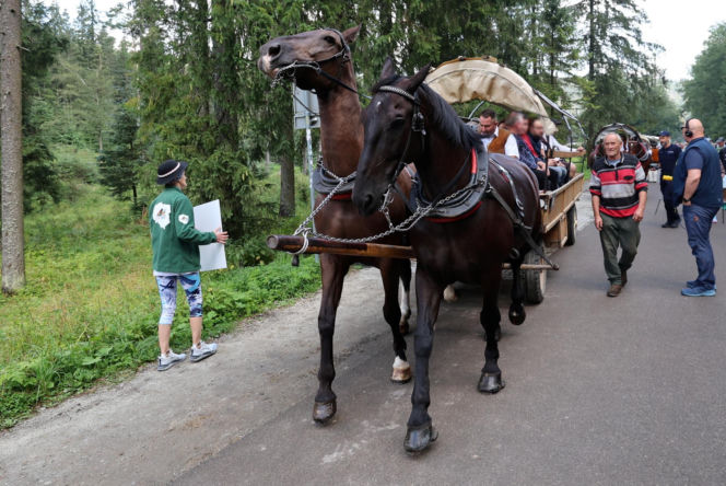 Protesty przeciwko konnemu transportowi nad Morskim Okiem