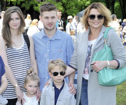 Antoni Królikowski, Laura Breszka, jej córka Lea i Małgorzata Ostrowska-Królikowska