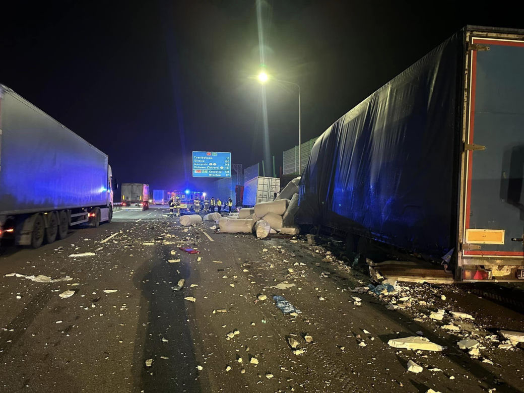 Wypadek na A1 ZDJĘCIA