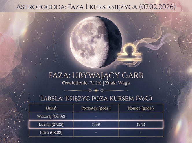 Astropogoda, infografika na dziś - 07-02-2026
