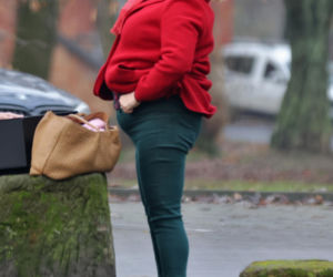 Katarzyna Bosacka w parku