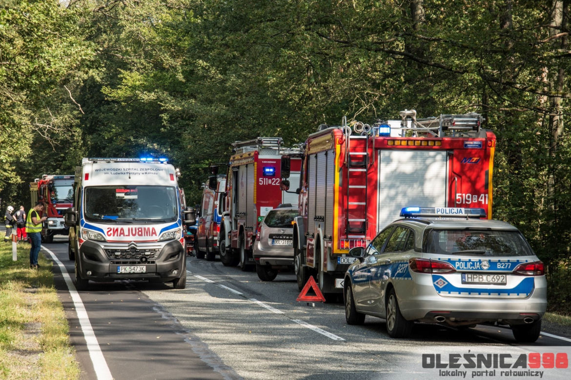 Groźny wypadek pod Oleśnicą