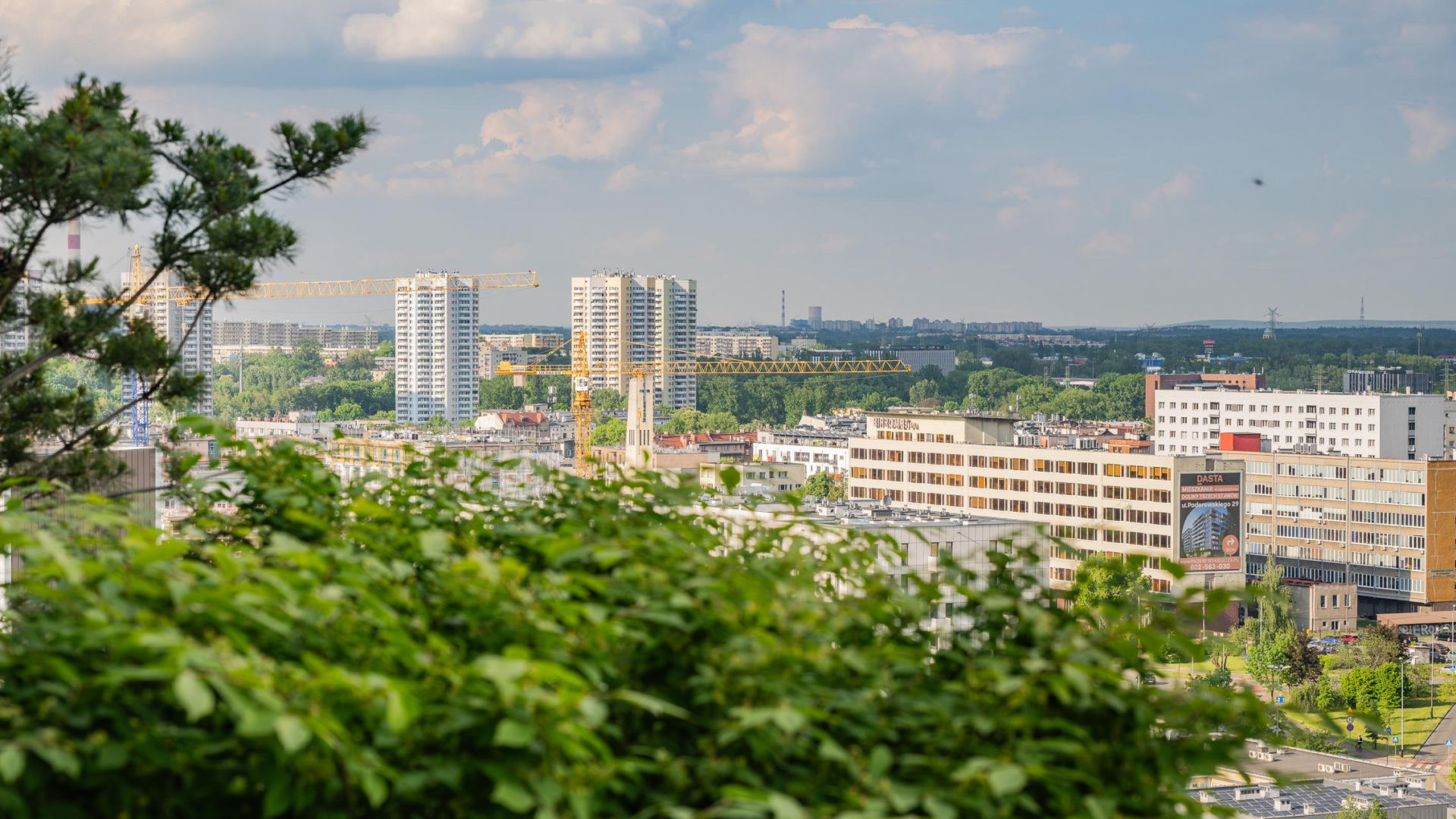 Damrota Garden - apartamentowiec w Katowicach z drzewami na fasadzie i dachu - czerwiec 2026