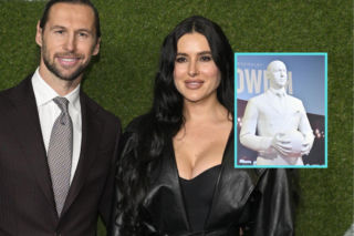 Grzegorz Krychowiak z odmienioną żoną i swoim pomnikiem na premierze serialu! Myśleliśmy, że to papież