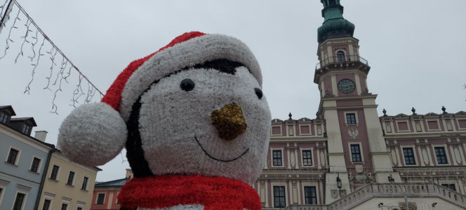 Bajkowa instalacja przed zamojski ratuszem