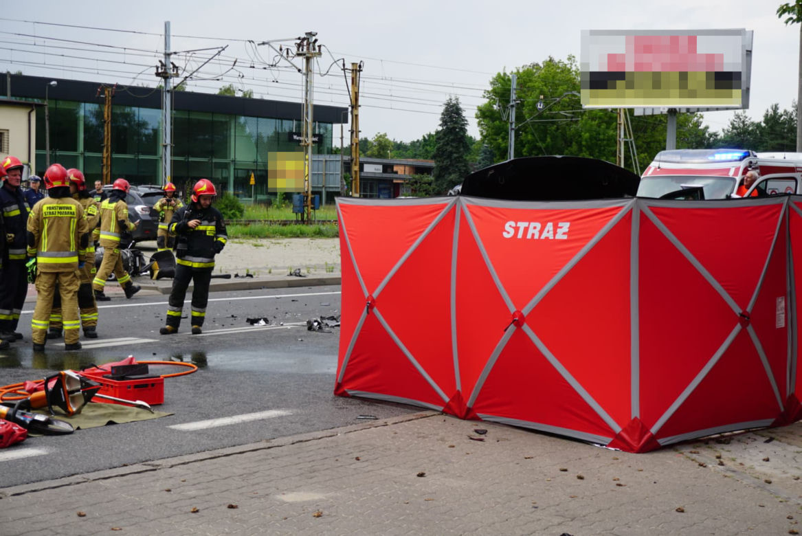 Śmiertelny wypadek z udziałem motocyklisty w Radości