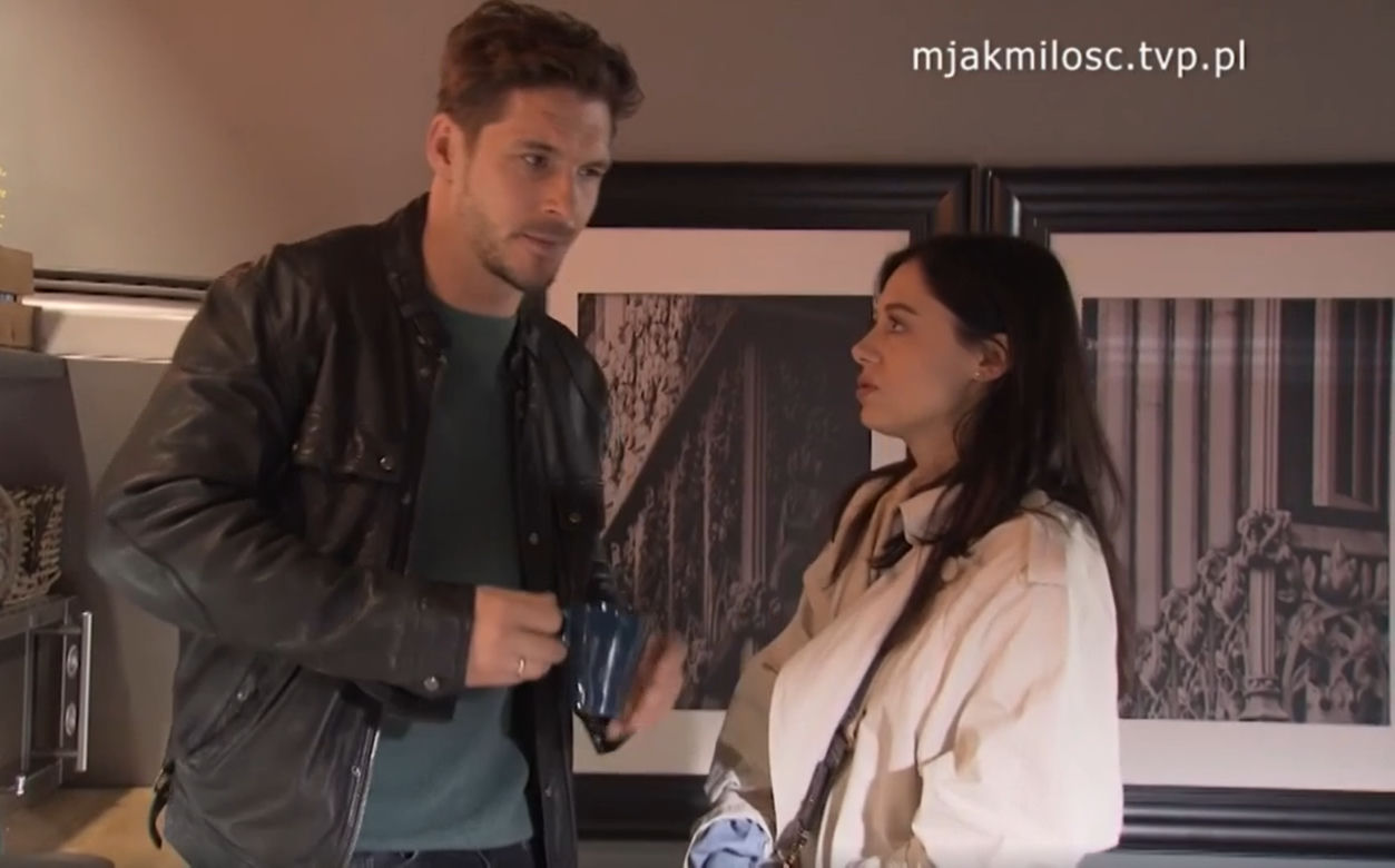 M jak miłość. Iza (Adriana Kalska), Marcin (Mikołaj Roznerski)