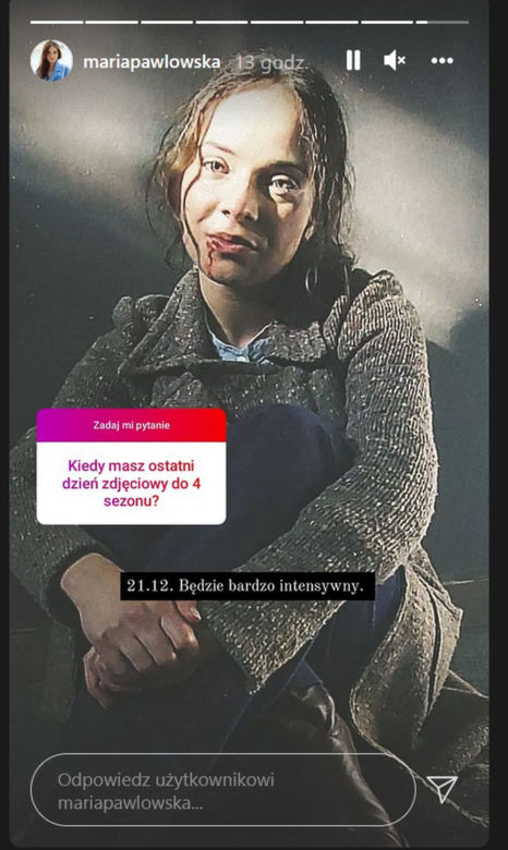 Stulecie Winnych 4 sezon na planie. Michelle (Maria Pawłowska)