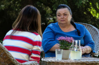 Barwy szczęścia odc. 3284. Kasia (Katarzyna Glinka), sąsiadka Borowska (Dorota Piasecka)