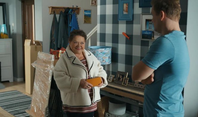 Barwy szczęścia odc. 3339. Lucyna (Grażyna Zielińska), Hubert (Marek Molak)