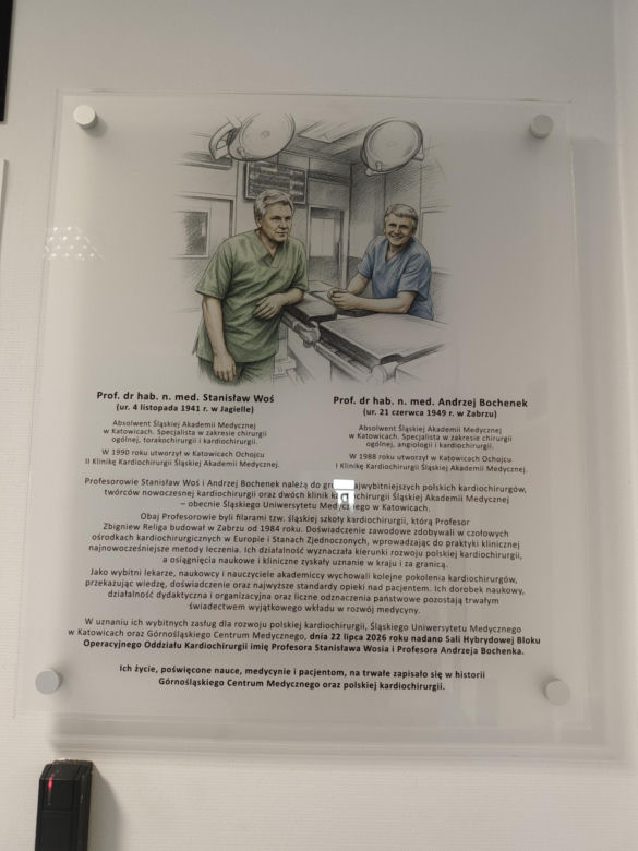 Szpital uhonorował wybitnych kardiochirurgów. Legendy skalpela otworzyły hybrydową salę operacyjną