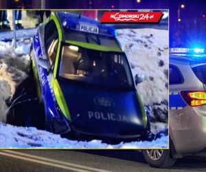 Pomorskie: Radiowóz zderzył się z osobówką. Ranny policjant trafił pod opiekę zespołu ratownictwa medycznego