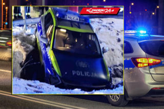 Pomorskie: Radiowóz zderzył się z osobówką. Ranny policjant trafił pod opiekę zespołu ratownictwa medycznego