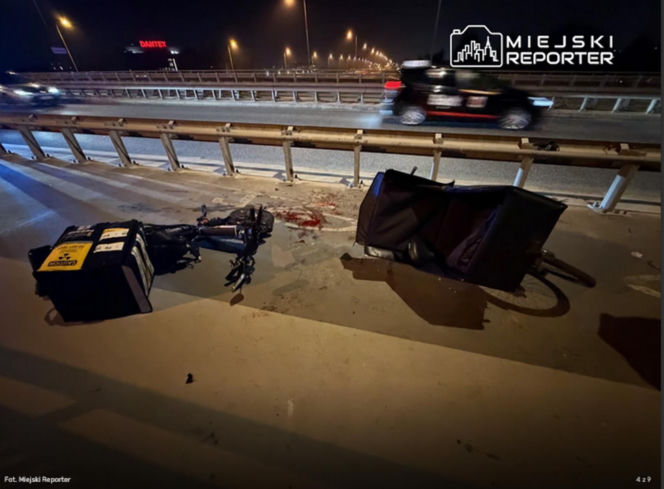 Rowerami dostarczali jedzenie, zderzyli się na wiadukcie. Polała się krew, jeden z nich stracił zęby!