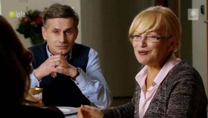Przyjaciółki 3 sezon odcinek 31. Mama Wojtka (Katarzyna Żak), tata Wojtka (Tomasz Lulek)