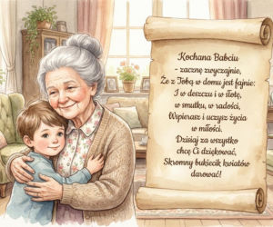 Kartka z życzeniami na Dzień Babci 2026