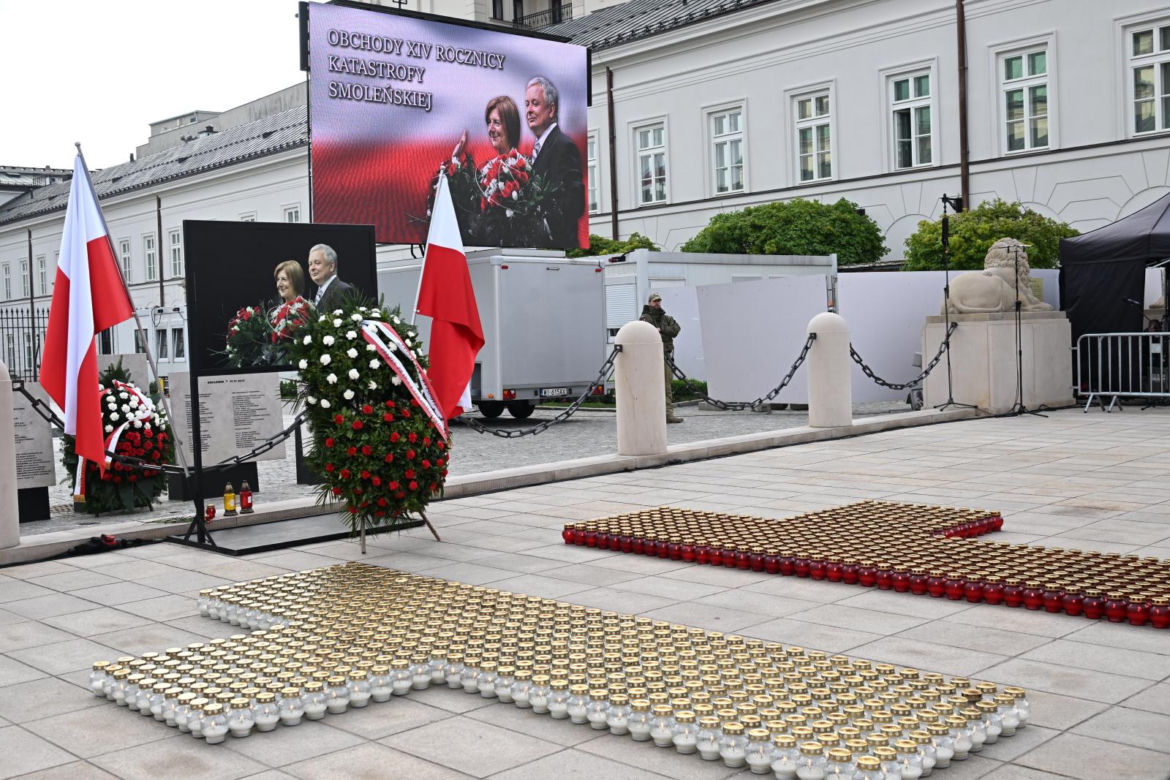 Jarosław Kaczyński w 14. rocznicę katastrofy smoleńskiej 