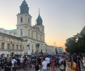 Protest na Krakowskim Przedmieściu