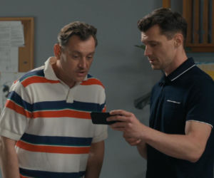 Barwy szczęścia, odcinek 3265. Stefaniak (Paweł Ławrynowicz), Darek (Andrzej Niemyt)