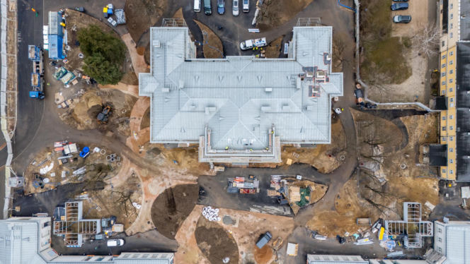 Sinfonia Varsovia w Warszawie podczas budowy