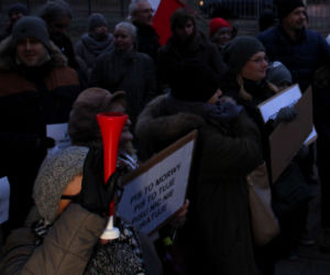 Protest pod siedzibą PiS w Szczecinie