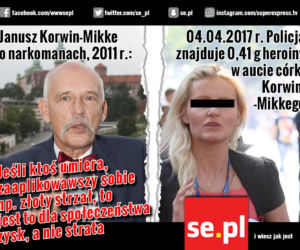 Janusz Korwin-Mikke i córka Korynna. Narkotyki