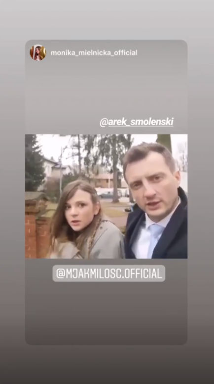 Ślub Uli  i Bartka w "M jak miłość" - kulisy, Bartek (Arkadiusz Smoleński), Lilka (Monika Mielnicka)