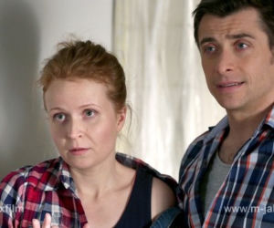 M jak miłość odc. 1145. Ewa (Dominika Kluźniak), Marek (Kacper Kuszewski)