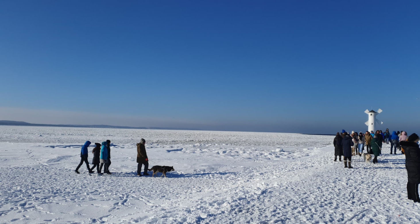 Plaża w Świnoujściu w zimowej odsłonie