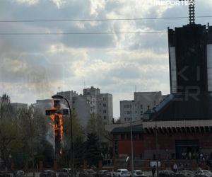 Pożar krzyża Mokotów