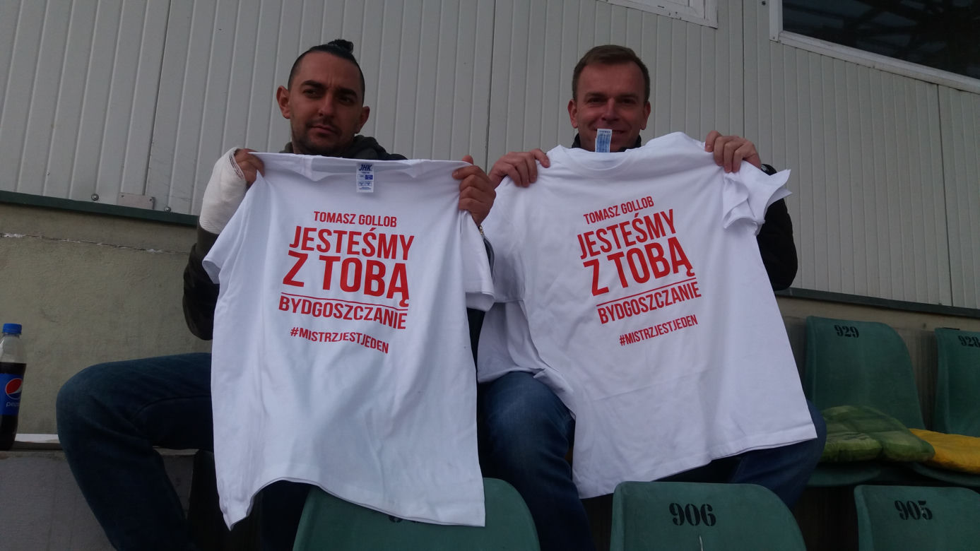 Kibice wspierają Tomasza Golloba