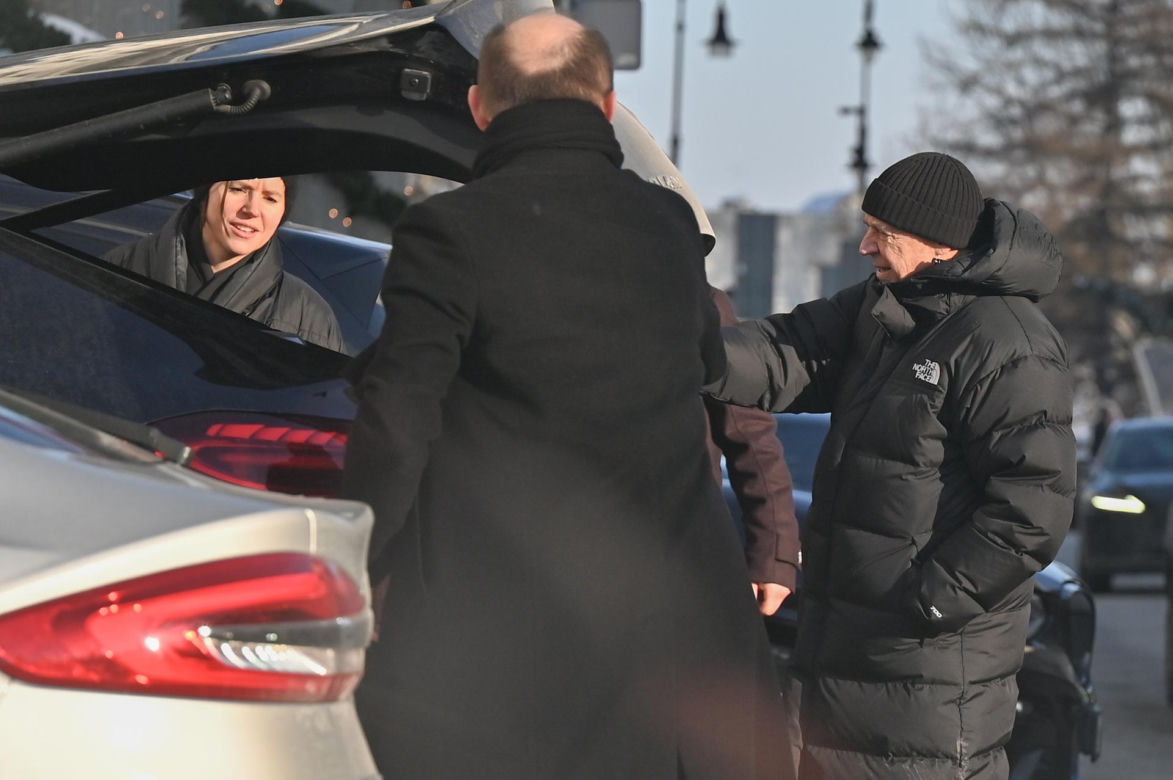 Marek Kondrat z żoną i córką w Warszawie