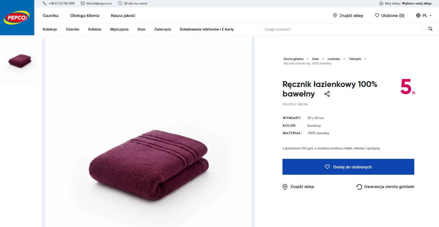 Bordowe ręczniki