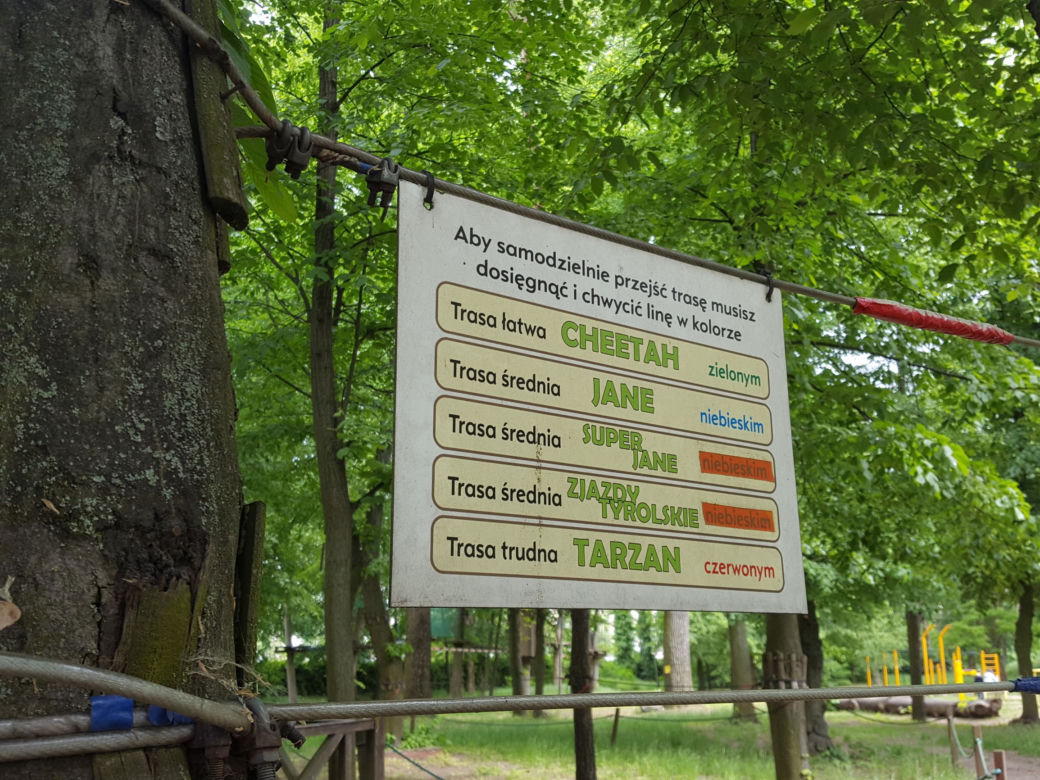 Park Linowy "Tarzan" w Lesznie na kilka dni przed otwarciem