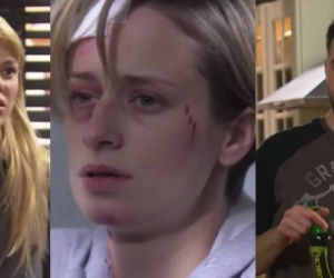 Pierwsza miłość odc. 2099. Jowita (Joanna Opozda), Mikser (Błażej Michalski), Sabina (Urszula Dębska)